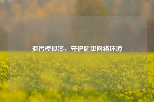 拒污模拟器，守护健康网络环境