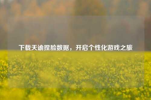下载天谕捏脸数据,开启个性化游戏之旅